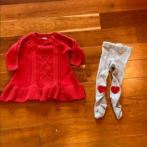 Gap dress and tights